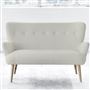 Florence Sofa - White Buttons - Beech Leg - Conway Ivory