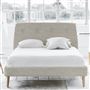 Cosmo Bed - White Buttons - Single - Beech Leg - Conway Linen