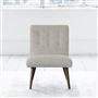 Eva Chair - Self Buttonss - Walnut Leg - Conway Linen