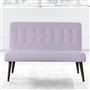 Eva Sofa - White Buttons - Walnut Leg - Conway Orchid