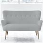 Florence Sofa - White Buttons - Beech Leg - Conway Platinum