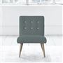 Eva Chair - White Buttonss - Beech Leg - Rothesay Aqua