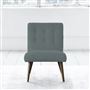 Eva Chair - Self Buttonss - Walnut Leg - Rothesay Aqua