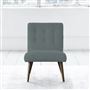 Eva Chair - Self Buttonss - Walnut Leg - Rothesay Aqua