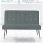 Eva Sofa - White Buttons - Beech Leg - Rothesay Aqua