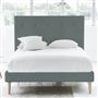 Polka Bed - Self Buttons - Superking - Beech Leg - Rothesay Aqua