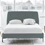 Cosmo Bed - White Buttons - Single - Metal Leg - Rothesay Aqua