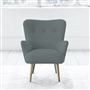 Florence Chair - Self Buttonss - Beech Leg - Rothesay Aqua