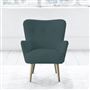Florence Chair - Self Buttonss - Beech Leg - Rothesay Azure