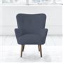 Florence Chair - Self Buttonss - Walnut Leg - Rothesay Denim