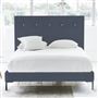 Polka Bed - White Buttons - Single - Metal Leg - Rothesay Denim