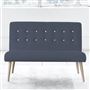 Eva Sofa - White Buttons - Beech Leg - Rothesay Denim