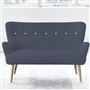 Florence Sofa - White Buttons - Beech Leg - Rothesay Denim