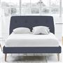 Cosmo Bed - Self Buttons - Superking - Beech Leg - Rothesay Denim