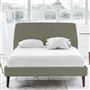 Cosmo Bed - Self Buttons - Superking - Walnut Leg - Rothesay Linen