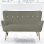 Florence Sofa - White Buttons - Beech Leg - Rothesay Linen