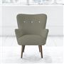 Florence Chair - White Buttonss - Walnut Leg - Rothesay Linen