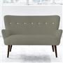 Florence Sofa - White Buttons - Walnut Leg - Rothesay Linen