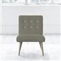 Eva Chair - White Buttonss - Beech Leg - Rothesay Linen
