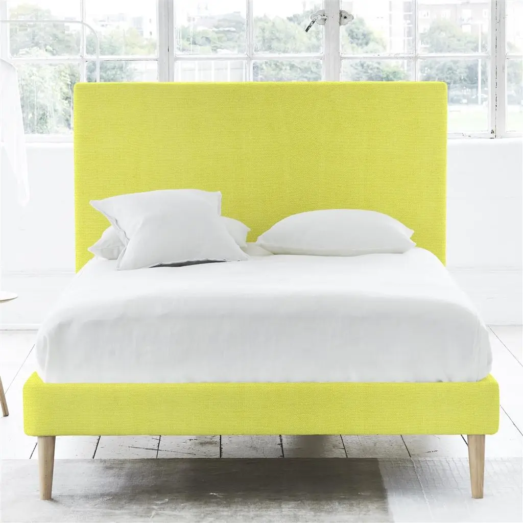 Square Bed - Superking - Beech Leg - Brera Lino Alchemilla