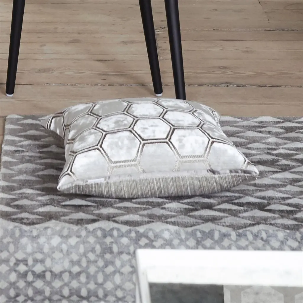 Manipur Oyster Velvet Cushion