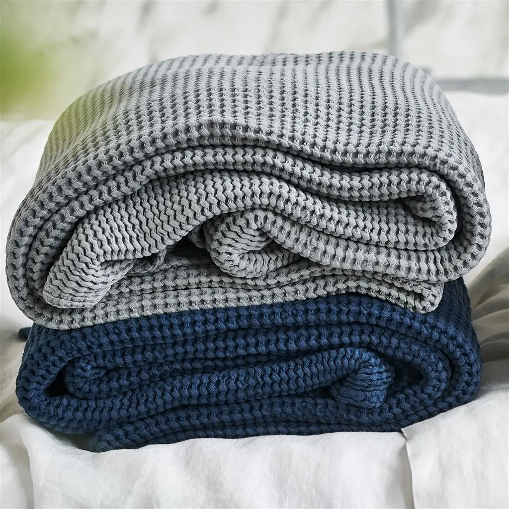 Alba Pale Grey Cotton Throw
