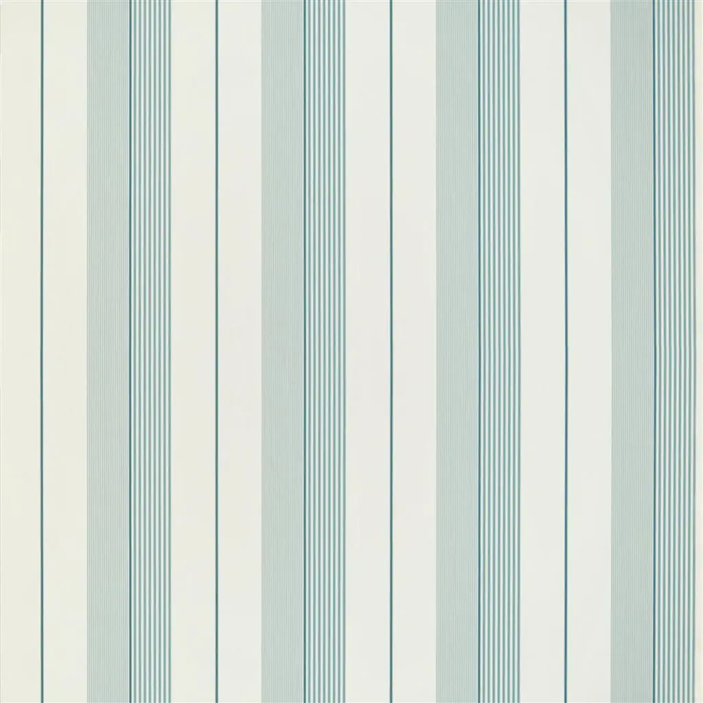 Aiden Stripe Teal Blue Large Sample
