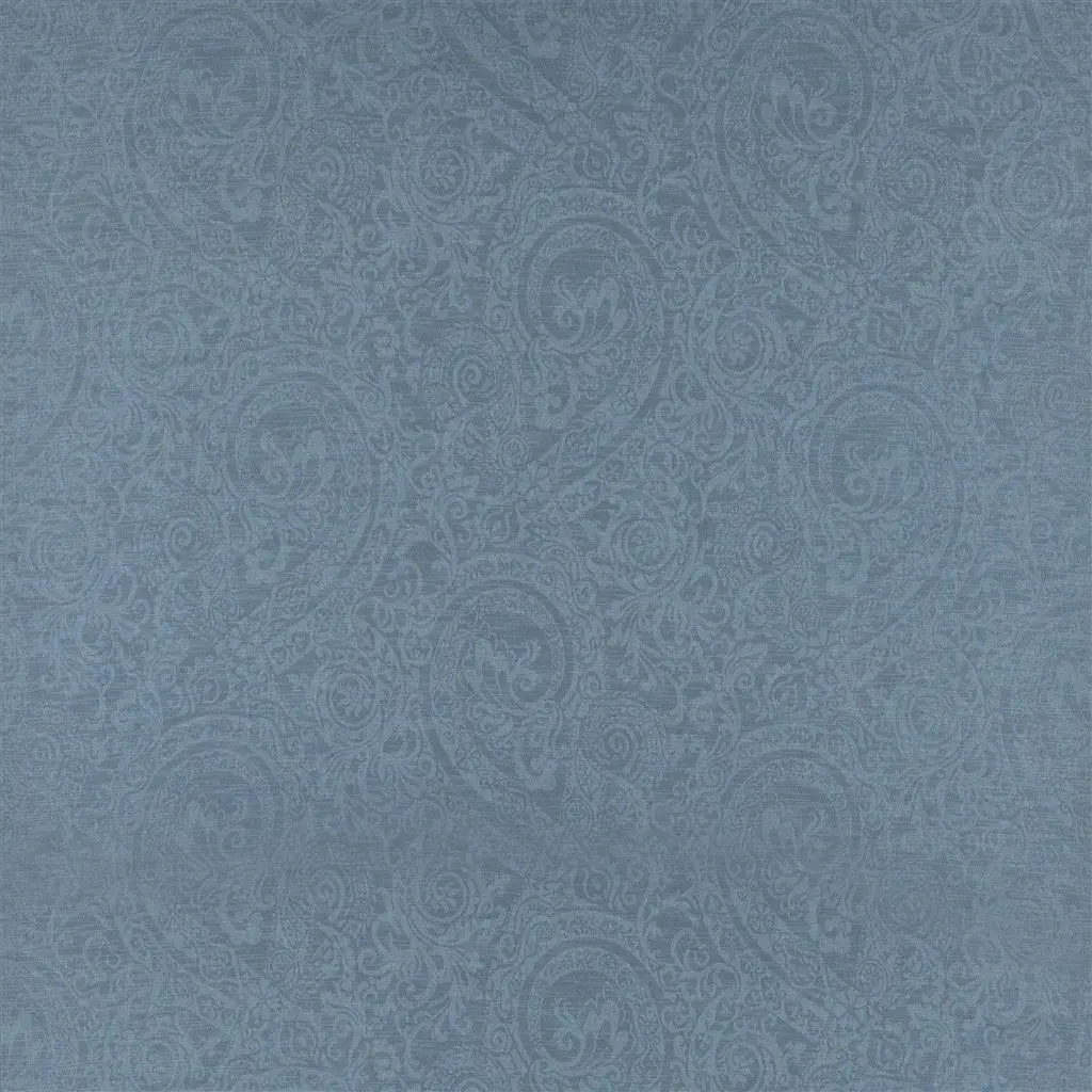 Florence Linen Damask - Vintage Blue Cutting