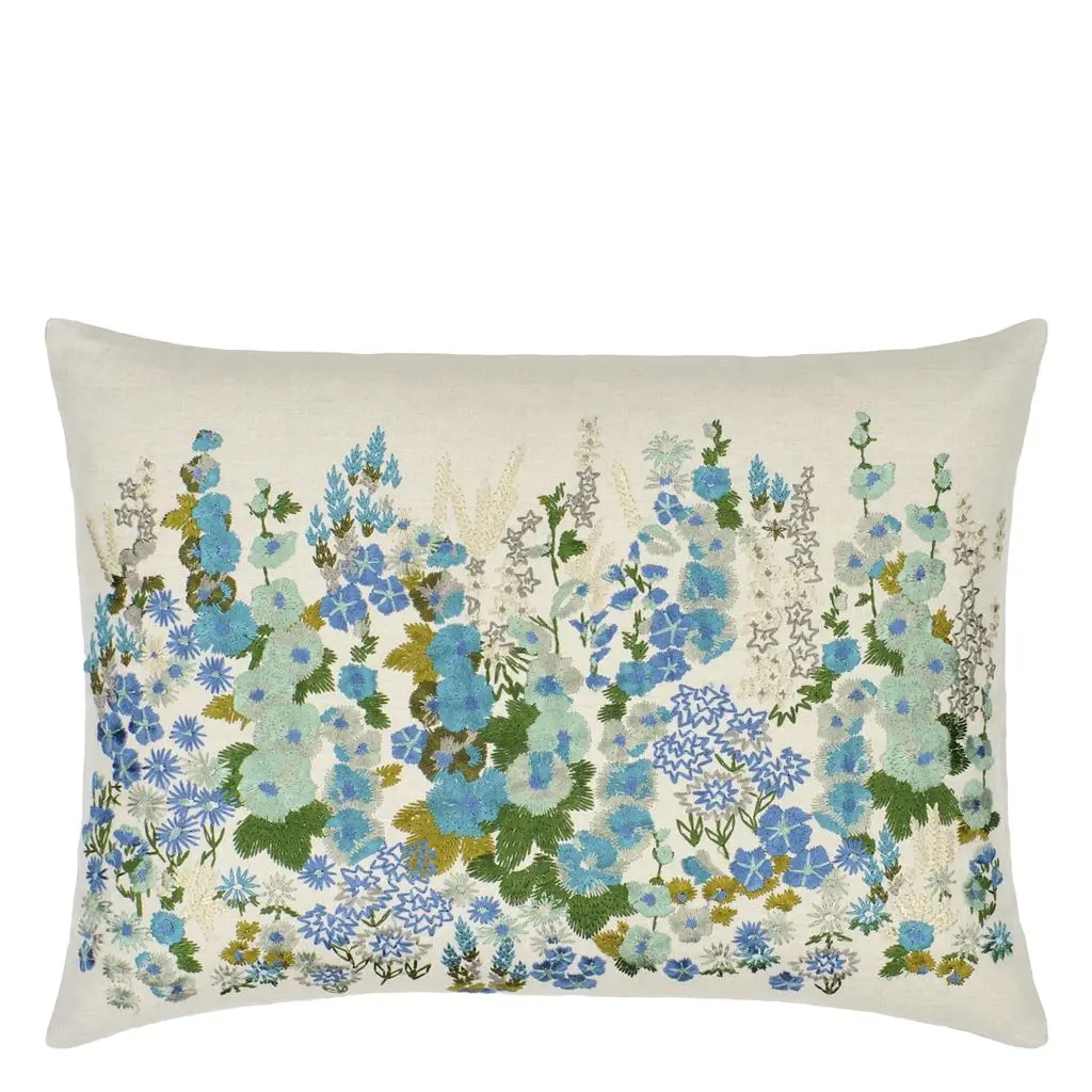 floral embroidered cushions