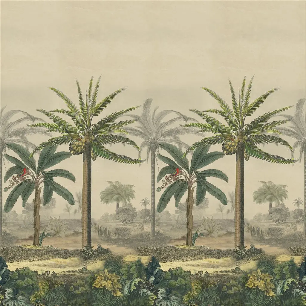 Palm Trail Scene 2 Sepia Cutting