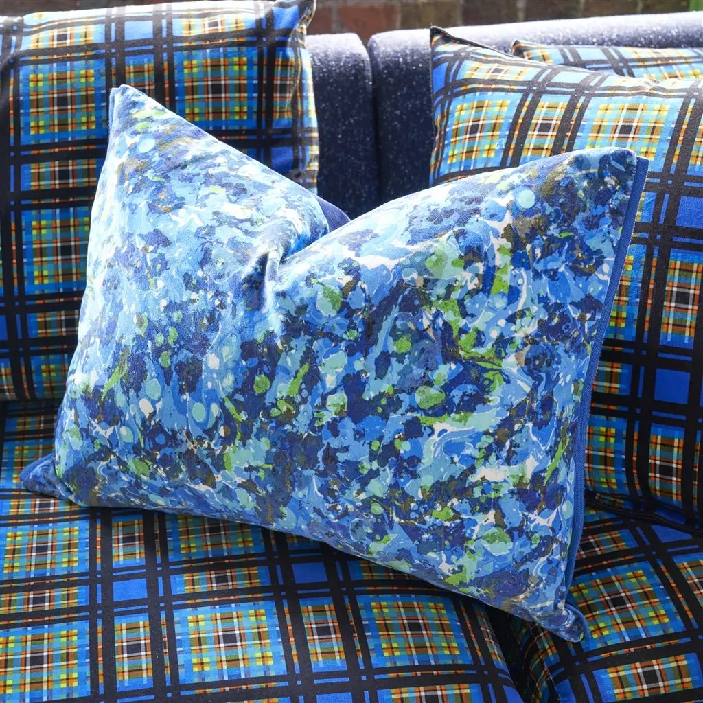 Cuscino in Velluto Odisha Cobalt 