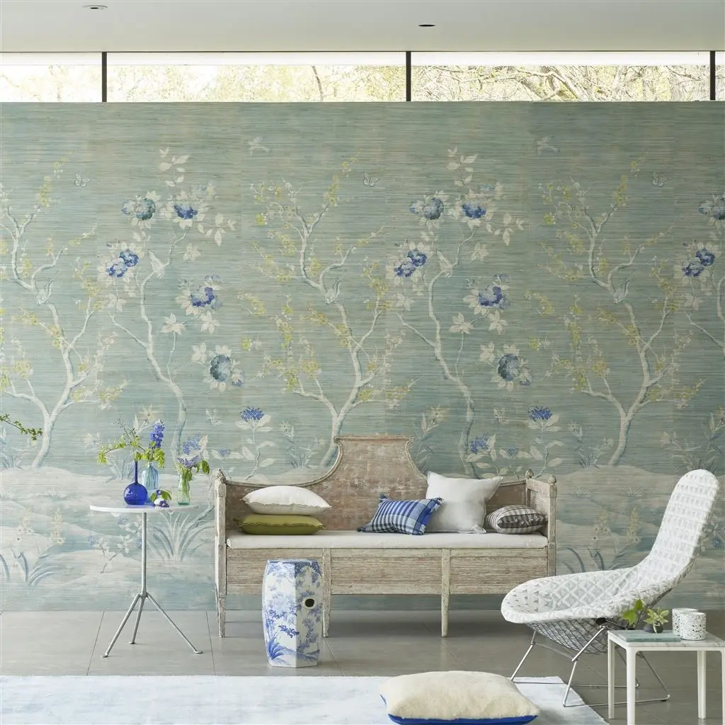 Manohari Grasscloth Delft