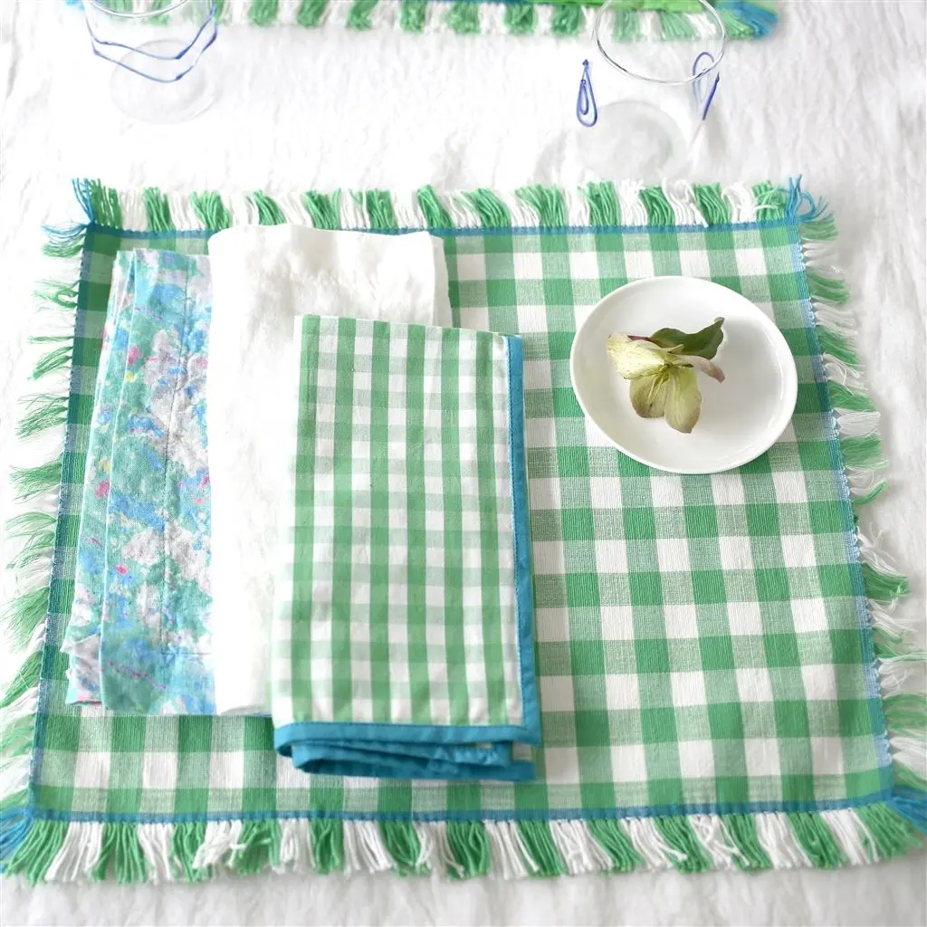 Saliya Emerald Runner, Placemats & Napkins 
