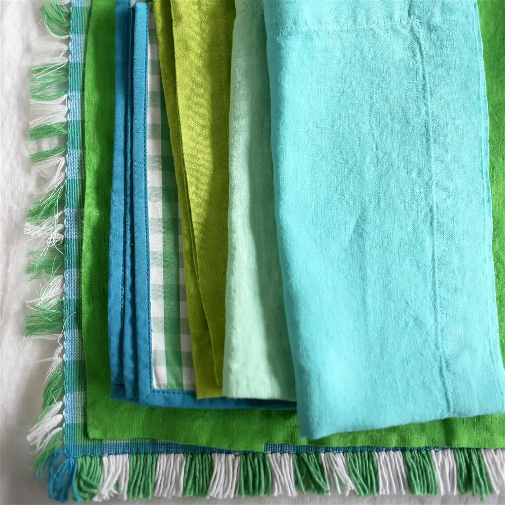 Lario Capri Linen Runner, Placemats & Napkins