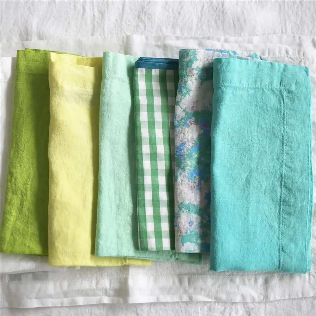 Lario Capri Linen Runner, Placemats & Napkins