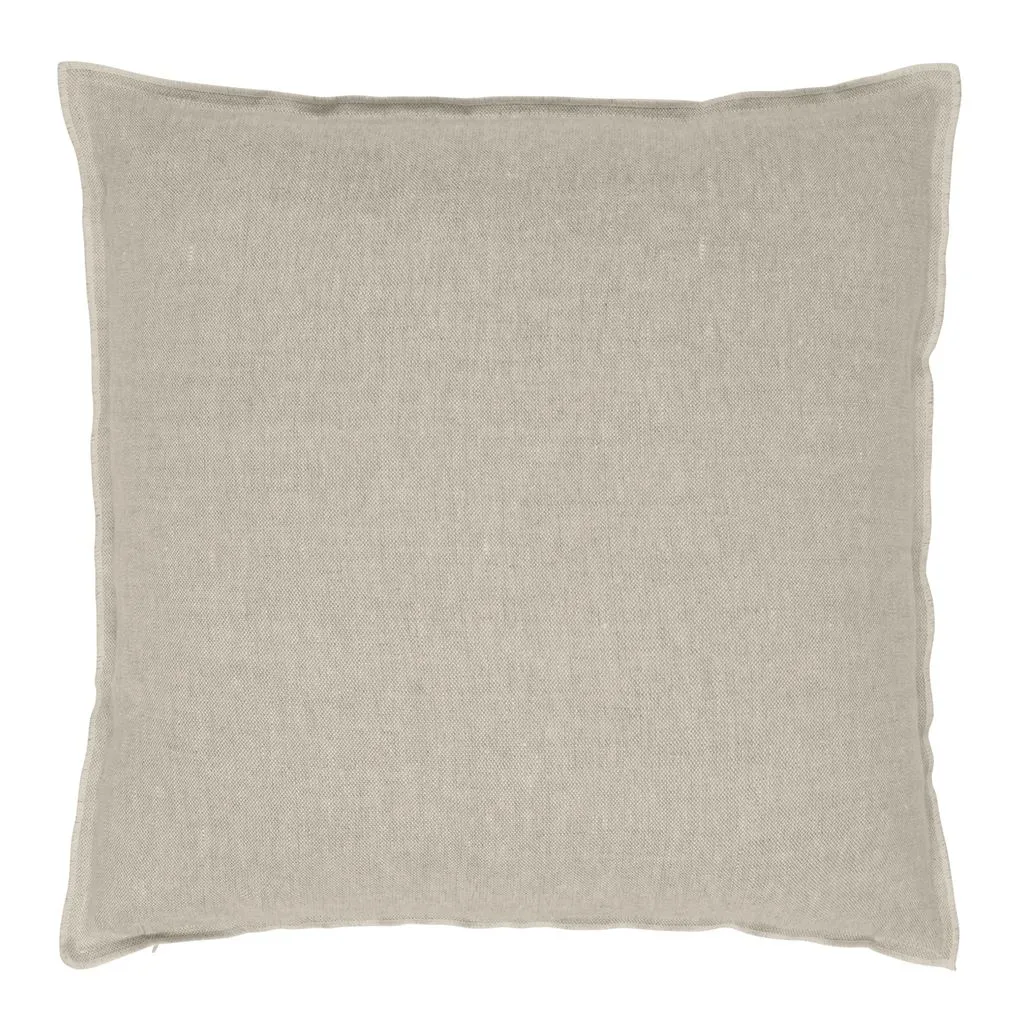 Brera Lino Alabaster & Natural Cushion - Reverse