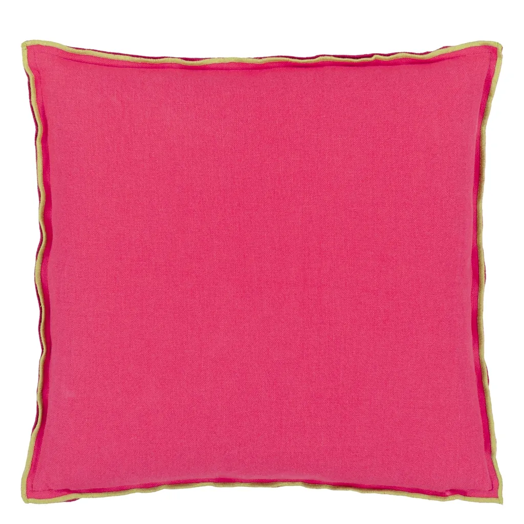 Brera Lino Cerise & Grass Cushion