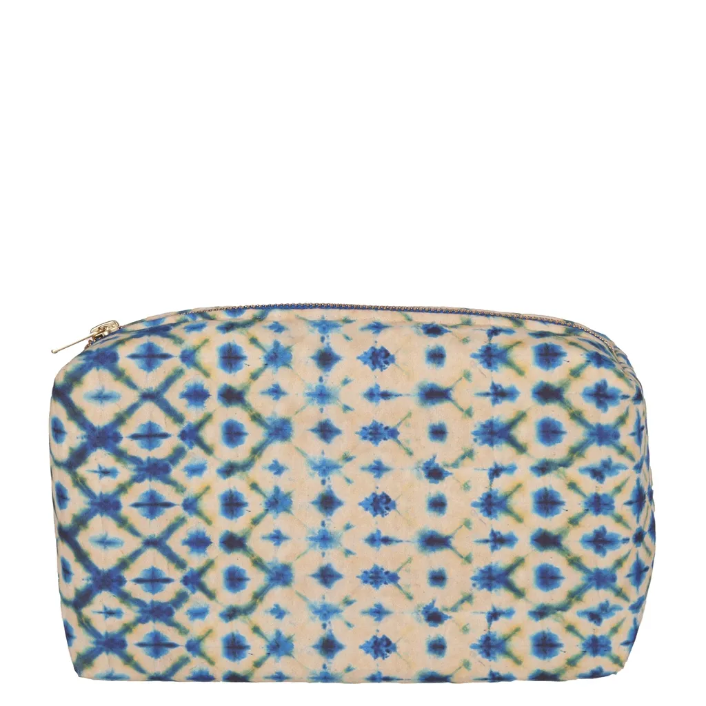 Shibori Blue Medium Washbag