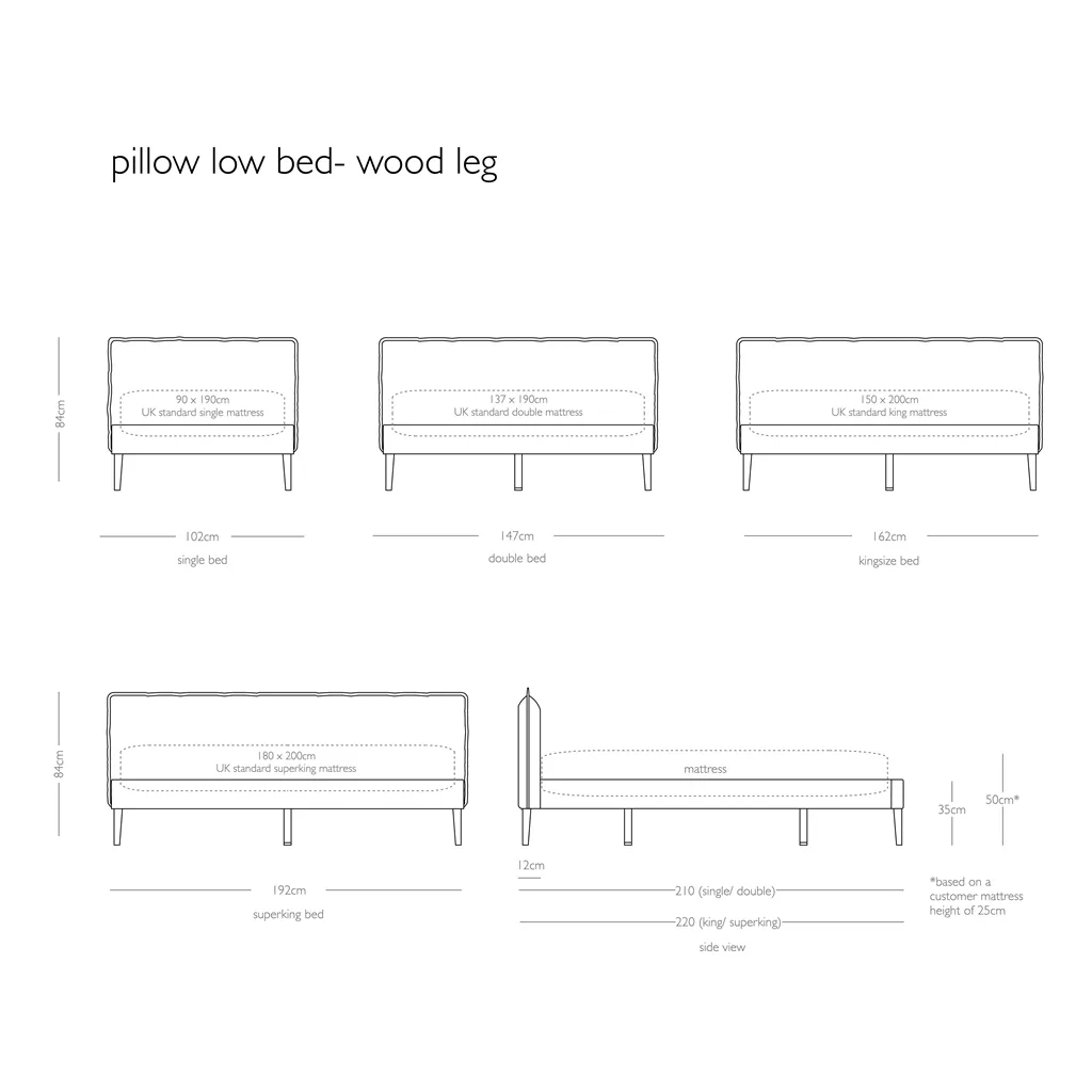 Pillow Bed - Low