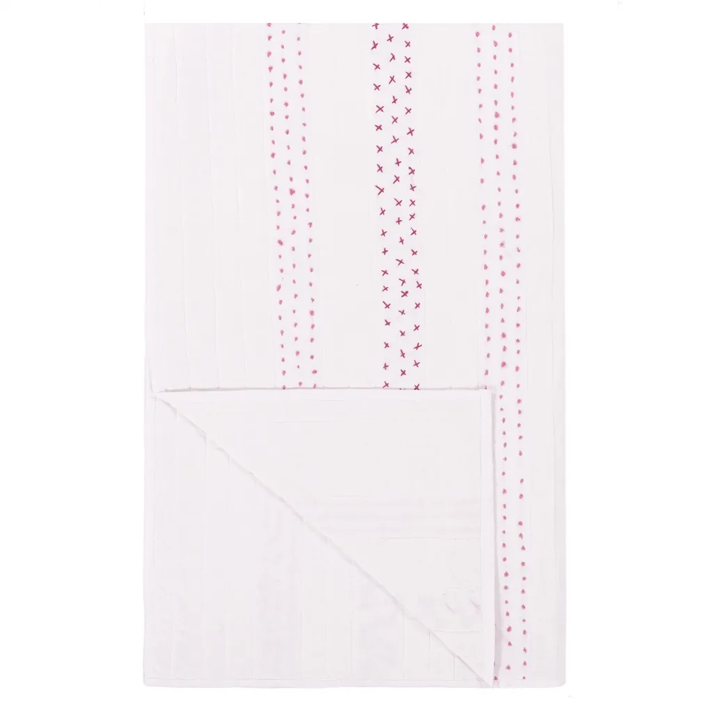 Fuchsia Stitched Quilt