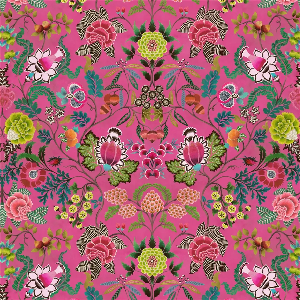 brocart decoratif - cerise