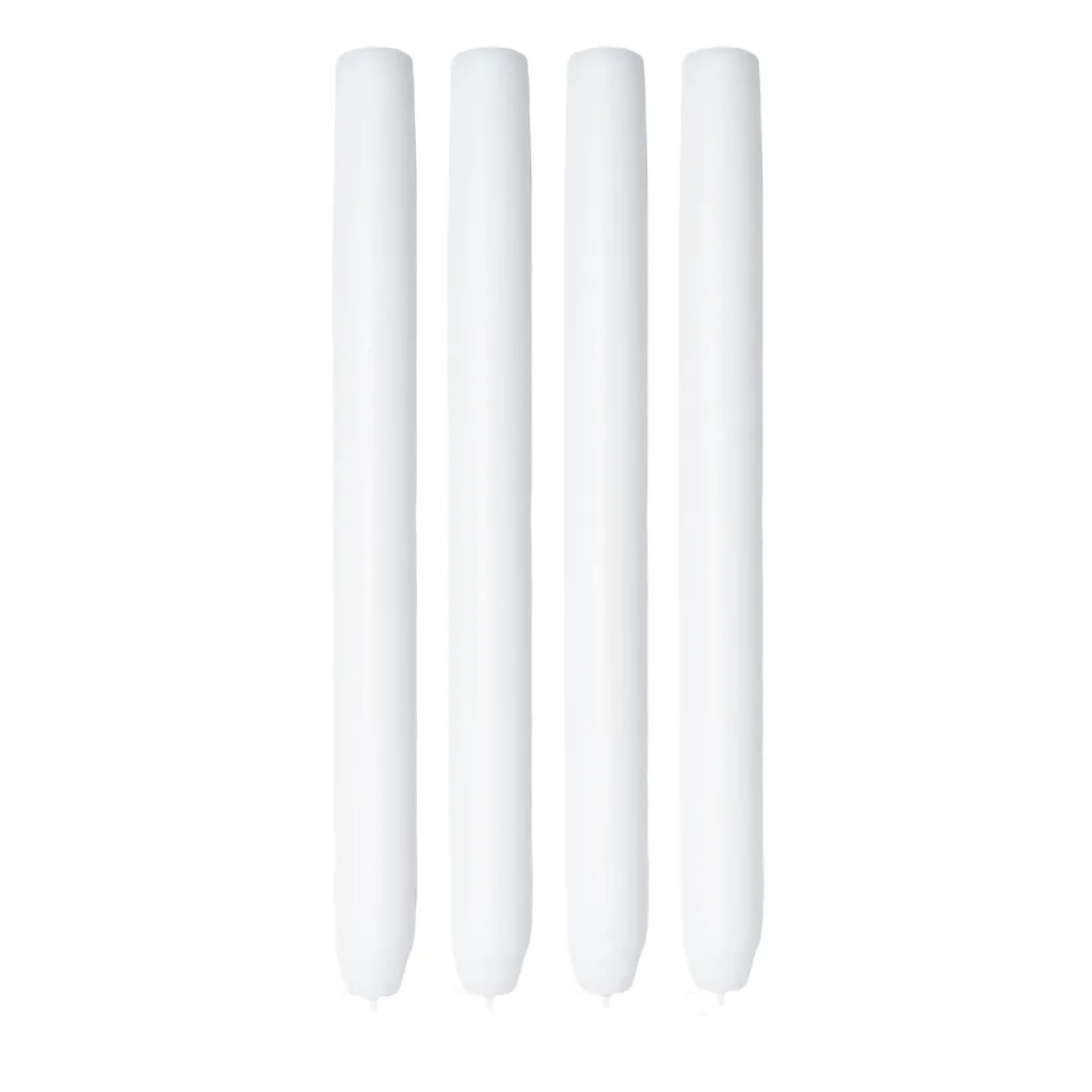 Pure White Dinner Candles Set of 4