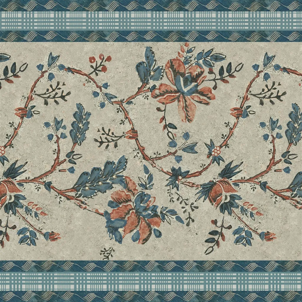 Pentimento Wide Border - Linen Large Sample