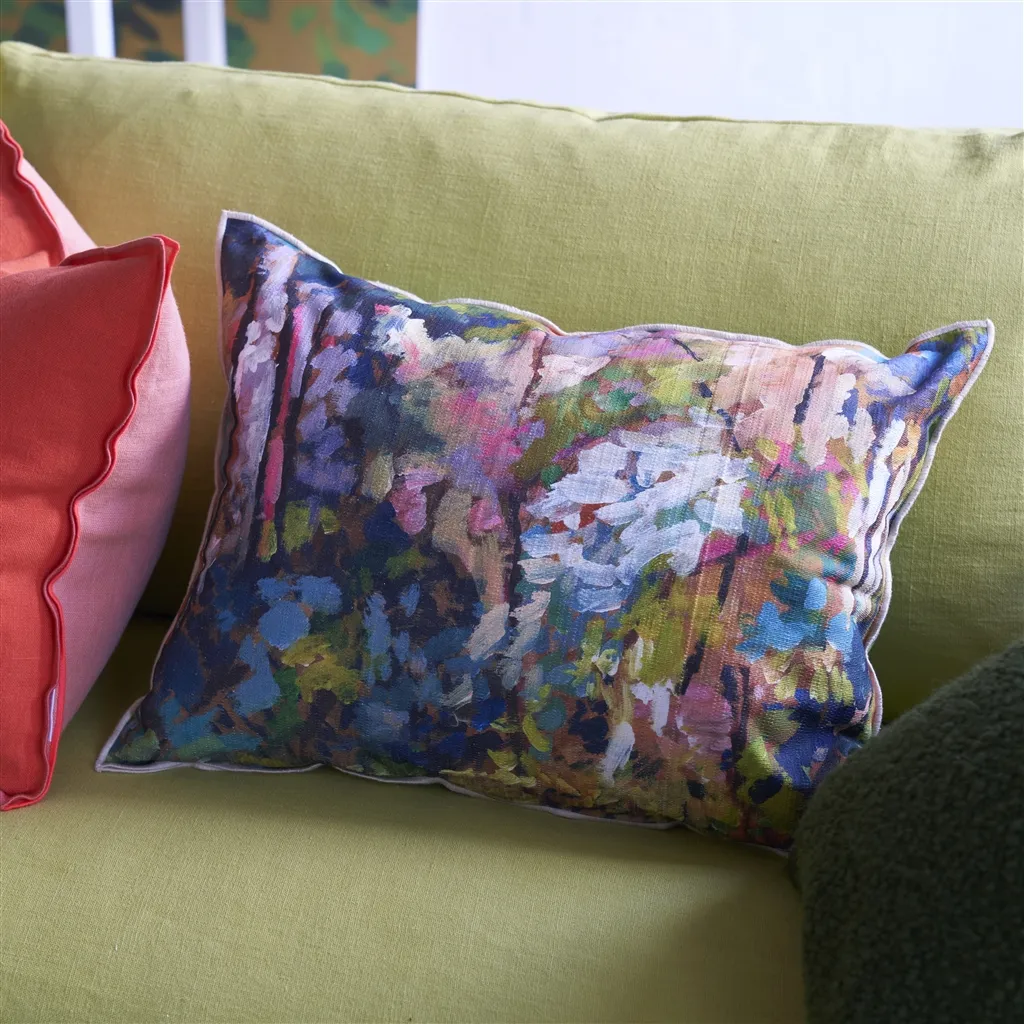 Foret Impressionniste Forest Decorative Pillow