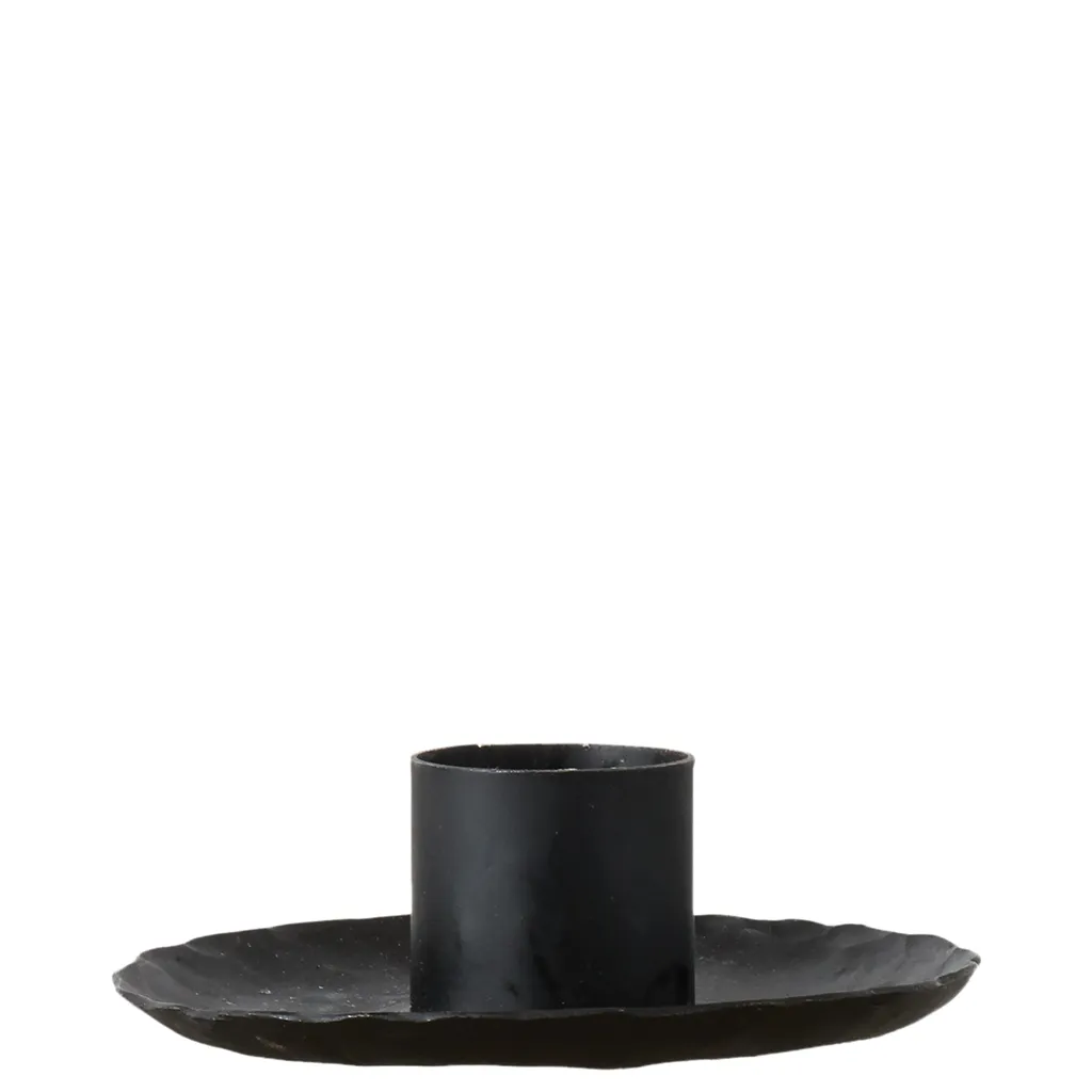 Designers Guild Medium Black Thor Candle Holder