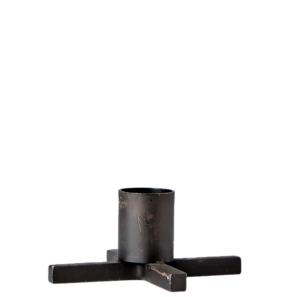 Designers Guild Black Thor Cross Candle Holder