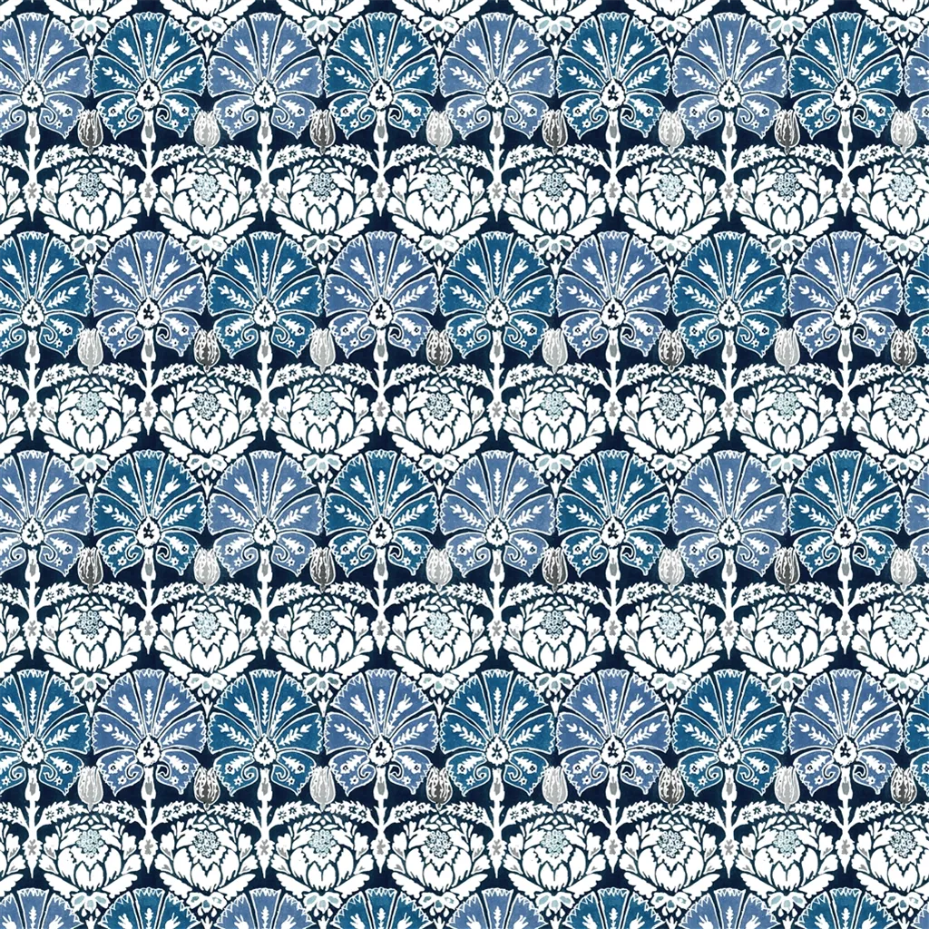 ottoman damask - indigo