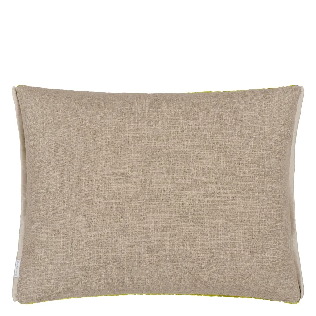 Cartouche Moss Cushion - Reverse