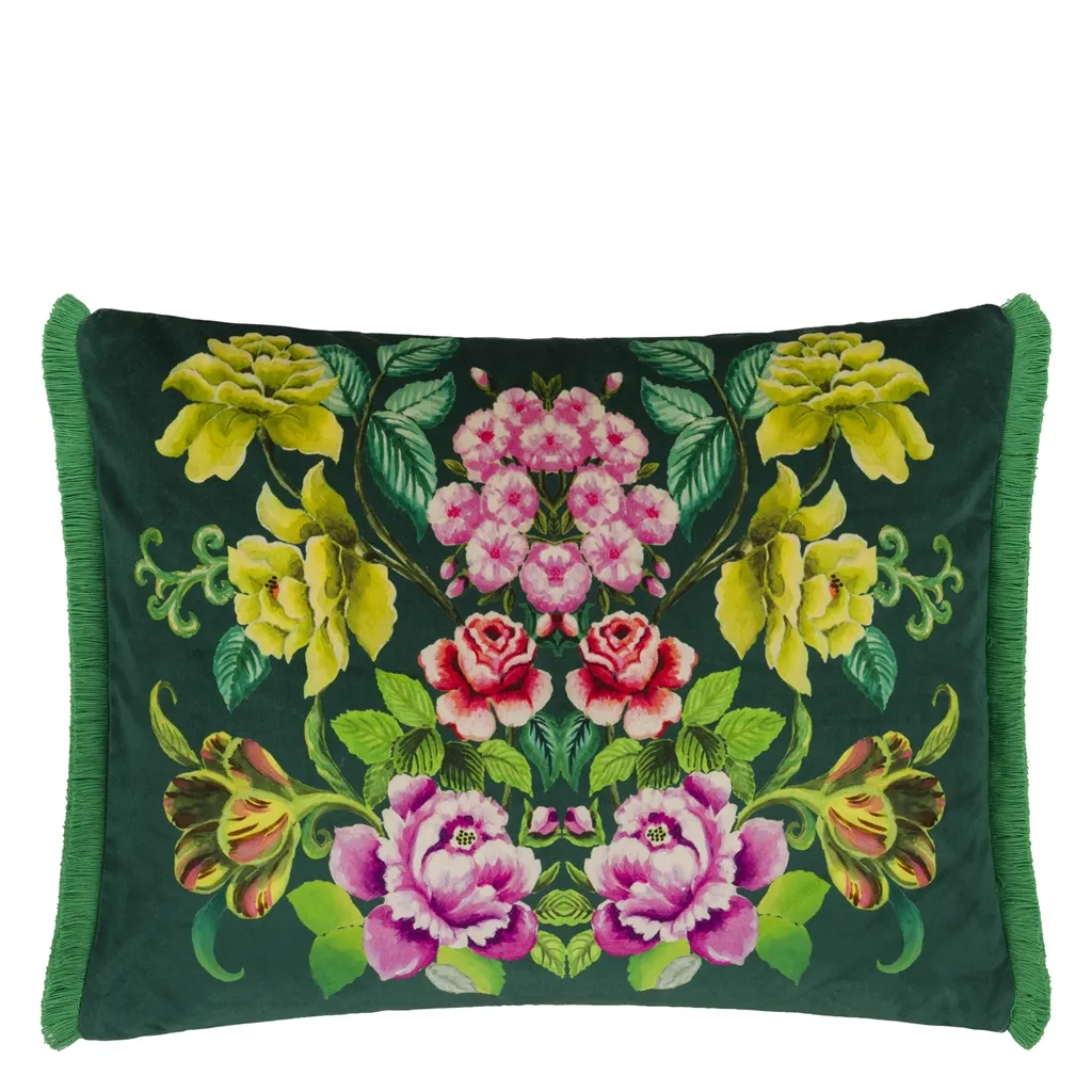 Eleonora Velours Viridian Cushion