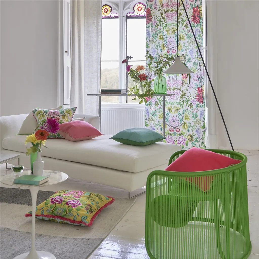 Eleonora Linen Fuchsia Kissen